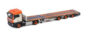 Camion avec plateau 3 essieux UNIVERSAL TRANSPORT – MAN TGX XLX EURO 6C 4x2