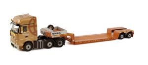 WSI01-3587 - Camion avec plateau surbaissé NOOTEBOOM 2 essieux RENSINK – MERCEDES ACTROS MP4 GIGA SPACE 6x2