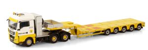 WSI01-3684 - Camion avec porte engins aux couleurs MEDIACO - MAN TGX XLX 6x4