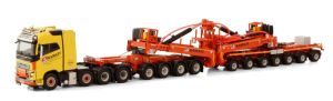 WSI01-3710 - Camion avec remorque pour éolienne aux couleurs SILVASTI - VOLVO FH4 Globetrotter 8x4