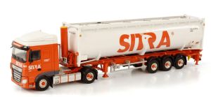 Camion avec porte container et container-citerne aux couleurs SITRA - DAF XF SC MY2017 4x2