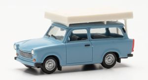 HER024181-003 - Voiture couleur bleu pastel avec tente de toit – TRABANT