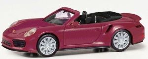 HER038928-002 - Voiture couleur rouge métallisé - PORSCHE 911 Turbo Cabrio