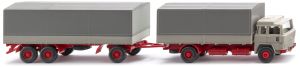 WIK045502 - Camion porteur et remorque de couleur gris - MAGIRUS 235D 4x2