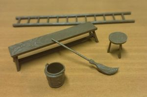 ART04848 - Accessoire pour diorama - Mobilier et accessoire de la ferme - 5 Objets