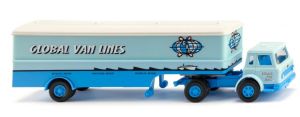 WIK051330 - Camion solo de couleur bleu - GLOBAL VAN LINES - INTERNATIONAL Harvester 4x2
