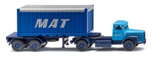 WIK052604 - Camion avec porte container et container 20 pieds M.A.T – SCANIA 4x2