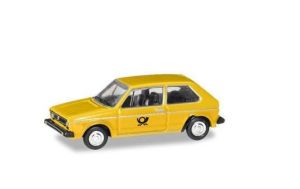 HER066761 - Voiture de la poste Allemande couleur jaune - VW Golf I
