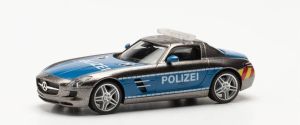 Voiture de police bleue et grise – MERCEDES SLS AMG