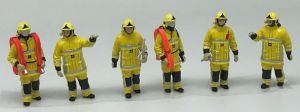 ALERTE0098 - 6 Figurines de pompiers jaune – Feu urbain