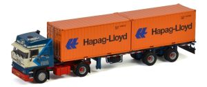 Camion avec porte container du transporteur JONKER avec 2 containers 20 ft HAPAG LLOYD - DAF 3600 SC 4x2