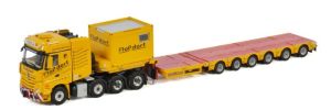 Camion avec plateau extensible aux couleurs FLOSSDORF - MERCEDES Actros MP4SLT 8x4