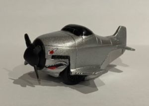 Avion à friction de couleur gris métallique