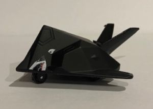 NEW01277J - Avion de chasse à friction de couleur Noir