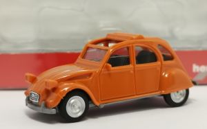 Voiture de couleur orange – CITROEN 2CV avec toit ouvrant