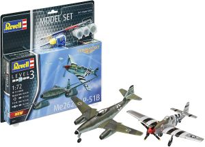 REV03711 - Maquette à peindre et à assembler - Set de Combat Messerschmitt Me262 & P-51B Mustang