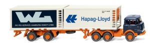 Camion avec plateau et 2 container frigorifique - KRUPP - HAPAG LLOYD/WL