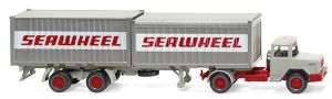 Camion avec remorque porte container SEAWHEEL – MAGIRUS 4x2
