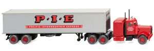 Camion avec remorque porte containers - HANOMAG Henschel -  P.I.E