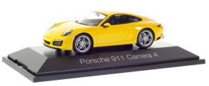 Voiture coupé de couleur jaune – PORSCHE 911 Carrera 4