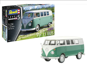 REV07675 - Maquette à assembler et à peindre – VW T1 Bus de couleur vert et blanc