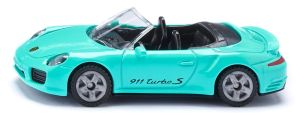 SIK1117 - Voiture cabriolet de couleur bleue sous blister - PORSCHE 911 Turbo