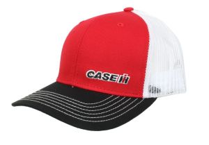 CNH11402 - Casquette de couleur rouge et noir avec arrière en maille blanche - CASE IH