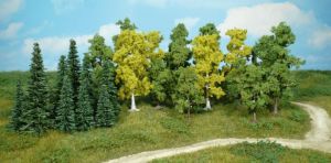HEK1230 - Décor pour diorama - Assortiment de 26 arbres de 5 à 11cm