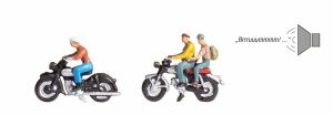 NOC12844 - Lot de 2 motos avec 3 personnages avec scènes sonores