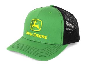 JA1308-3346-GRBK - Casquette verte avec arrière en maille noire - JOHN DEERE