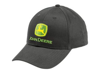 MC13080000BK - Objet publicitiare JOHN DEERE - Casquette de couleur noire avec logo vert