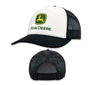 MC13083346WH - Objet publicitiare JOHN DEERE - Casquette noire et blanche avec arrière en maille