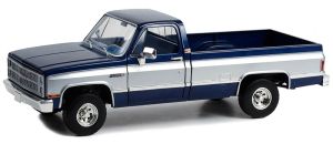 GREEN13659 - Voiture de 1984 couleur bleu et grise - GMC K-2500 Sierra Grande Wideside