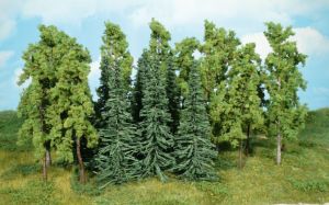 HEK1414 - Décor pour diorama - 14 Arbres de 14 à 16cm