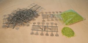 HEK1535 - Décor pour diorama - 120 pièces - vignes avec flocage