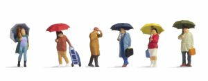 NOC15523 - 6 figurines avec parapluie
