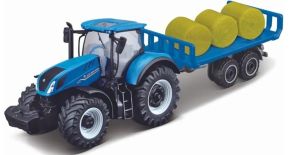 MST15590-A - Tracteur avec plateau à balles sous blister - NEW HOLLAND T7.185 HD