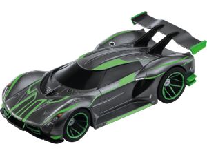 CARRERA15817084-A - Voiture de couleur grise et verte Pull & Speed - Tuning Hyper Sportcar