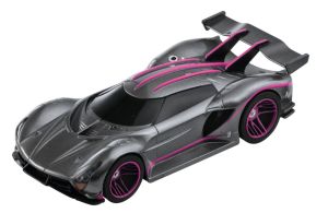 CARRERA15817084-D - Voiture de couleur grise et rose Pull & Speed - Tuning Hyper Sportcar