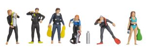 NOC15848 - 6 figurines Plongeurs avec accessoires