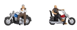 NOC15906 - 2 figurines Bikers avec leurs moto