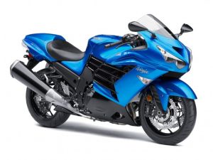 Moto de couleur bleue - KAWASAKI Ninja ZX-14R