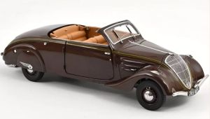NOREV184873 - Voiture de 1937 couleur marron – PEUGEOT 402 Eclipse