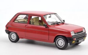 NOREV185243 - Voiture de 1982 couleur rouge - RENAULT 5 Alpine Turbo