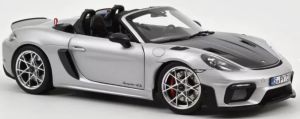 NOREV187270 - Voiture cabriolet de 2023 couleur argent - PORSCHE 718 Spyder RS avec pack Weissach