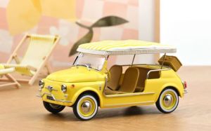 NOREV187790 - Voiture de 1965 couleur jaune - FIAT 500 Jolly