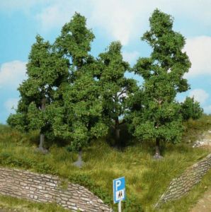 HEK1933 - Décor pour diorama - 5 Arbres fruitiers de 5cm