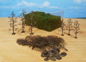 HEK1972 - Décor pour diorama - 15 Arbres avec flocage de 6 à 12cm