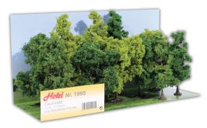 HEK1995 - Décor pour diorama - 12 Arbres de forêt de 11 à 13cm