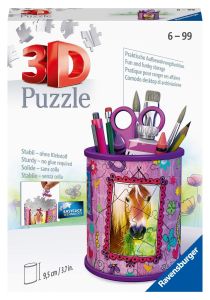 RAV111756 - Puzzle 3D pot à crayons chevaux – 54 Pièces